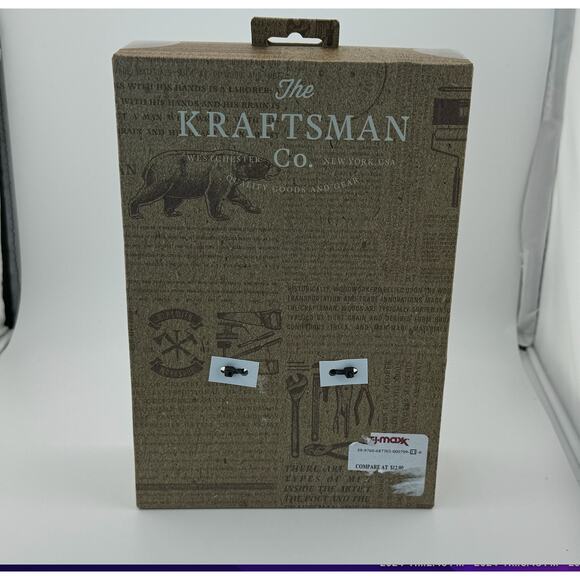 NWT Gift Present Christmas Stag Cabin Winter The Kraftsman Co Brass Bottle Open - Picture 4 of 10